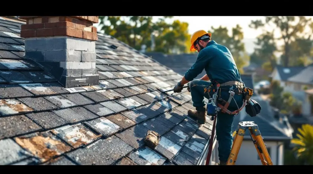 Apex Shield Roofing crew installing architectural composition shingles on a commercial building in Bountiful.